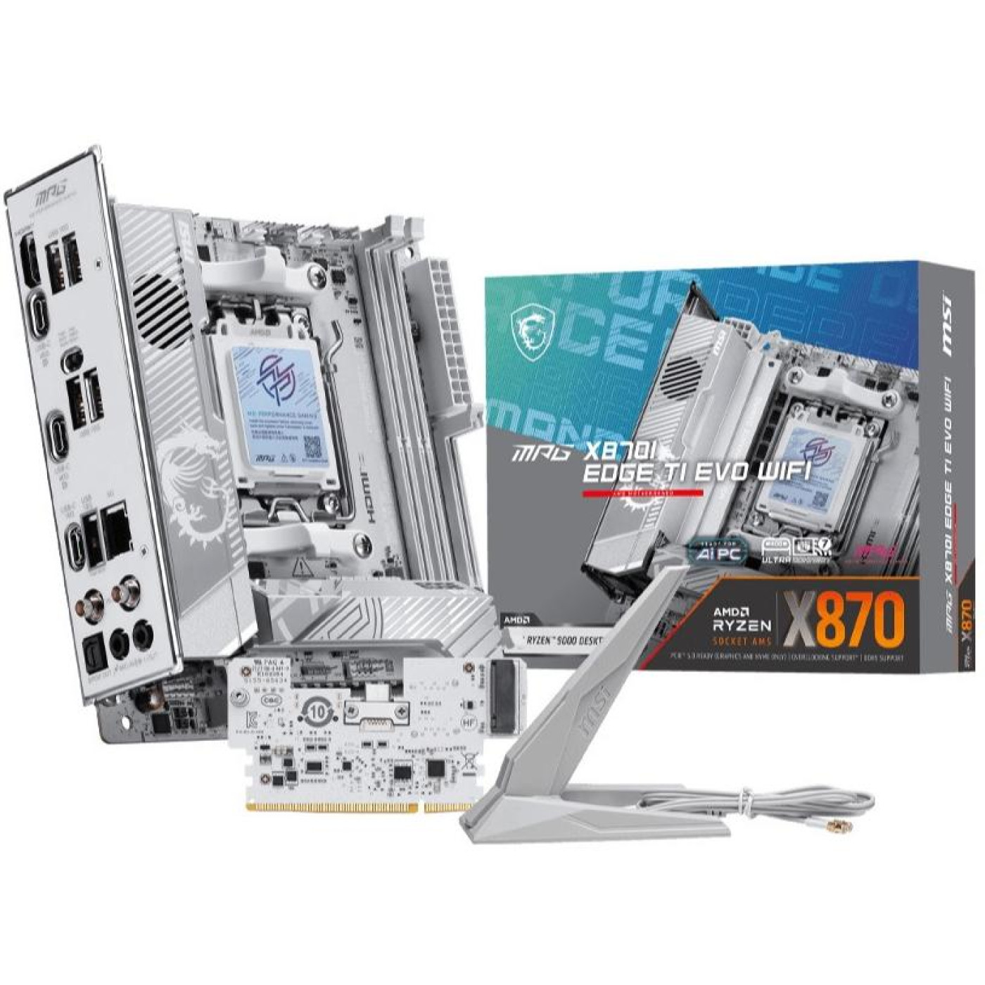 Материнська плата MSI MPG X870I EDGE TI EVO WIFI (MPG X870I EDGE TI EVO WIFI) (Socket AM5, AMD X870, ATX)