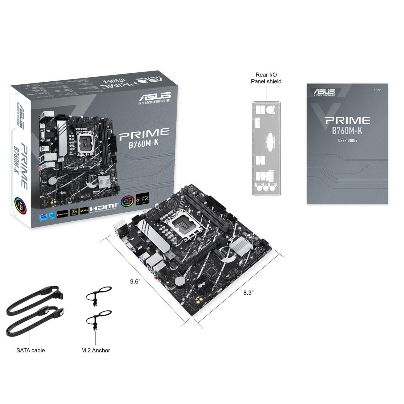 Материнская плата ASUS PRIME B760M-K (PRIME B760M-K) (Socket 1700, Intel B760, Micro-ATX)