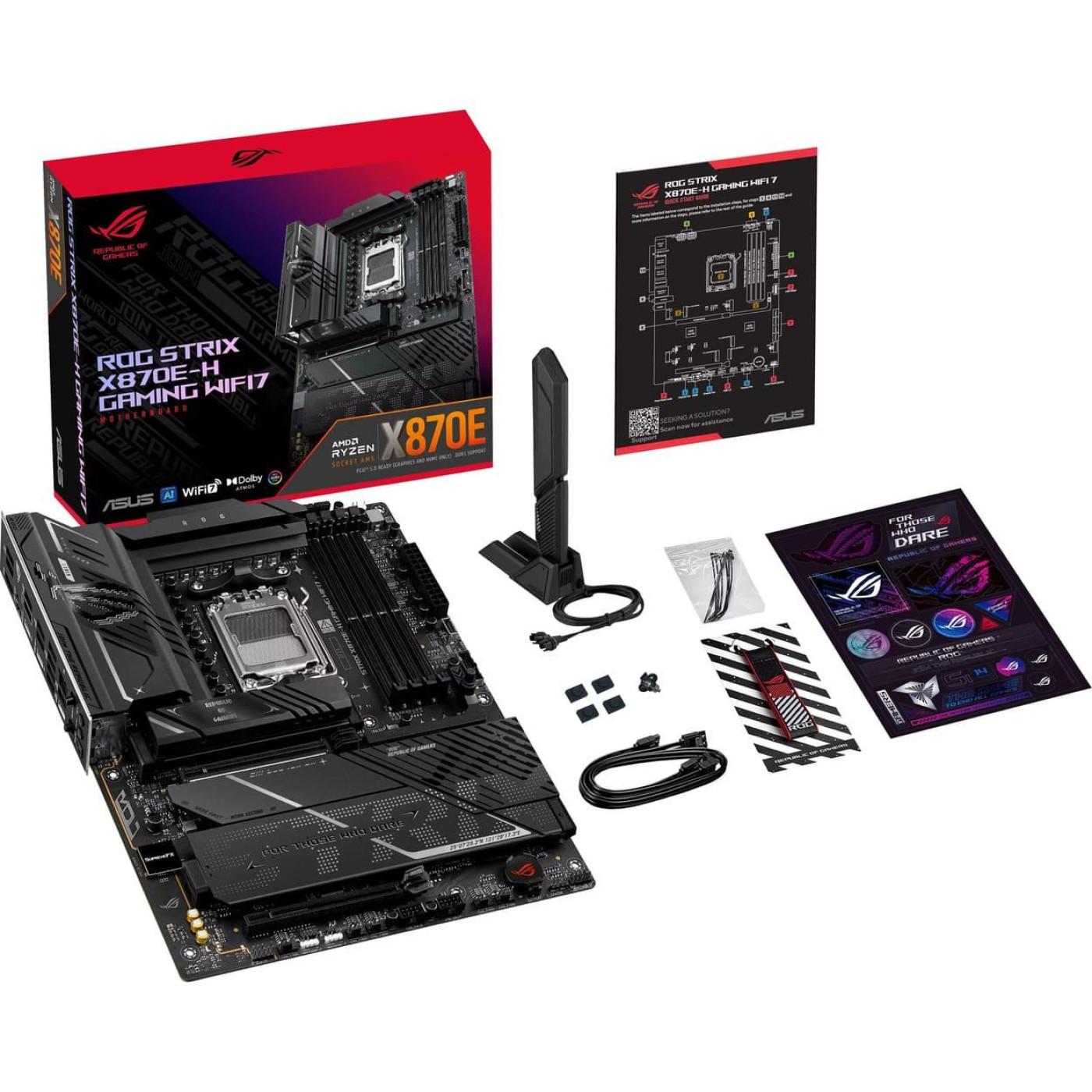 Материнская плата ASUS ROG STRIX X870E-H GAMING WIFI7 (ROG STRIX X870E-H GAMING WIFI7) (Socket AM5, AMD X870E, ATX)