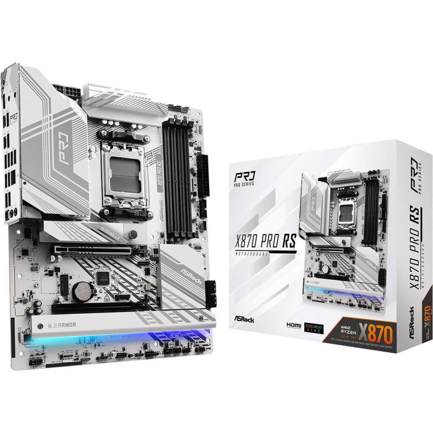Материнська плата AsRock X870 PRO RS (X870 PRO RS) (Socket AM5, AMD X870, ATX)