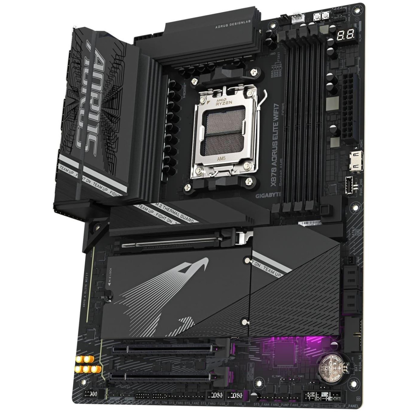 Материнська плата GIGABYTE X870 AORUS ELITE WIFI7 (X870 AORUS ELITE WIFI7) (Socket AM5, AMD X870, ATX) U1