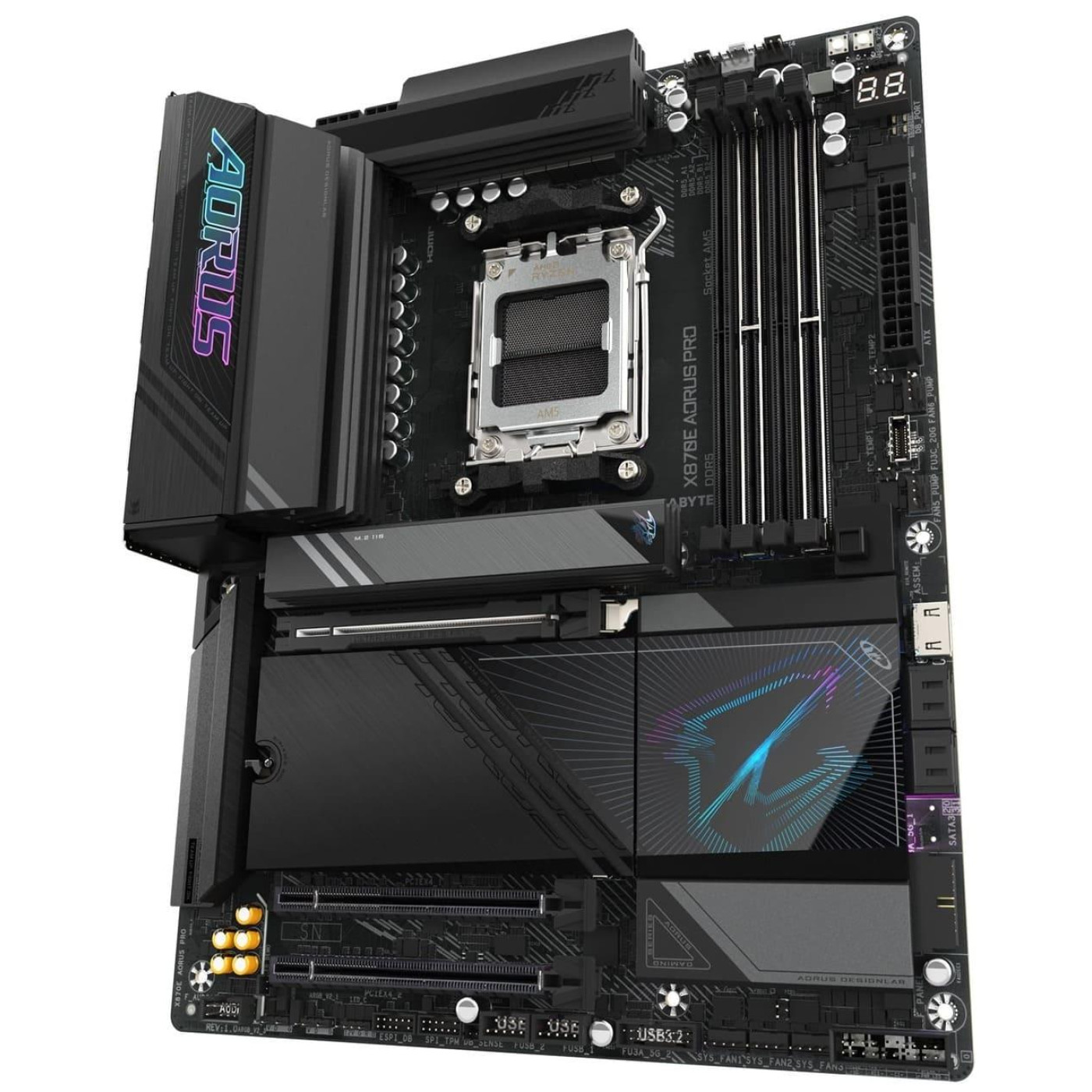 Материнская плата GIGABYTE X870E AORUS PRO (X870E AORUS PRO) (Socket AM5, AMD X870E, ATX) Б/у