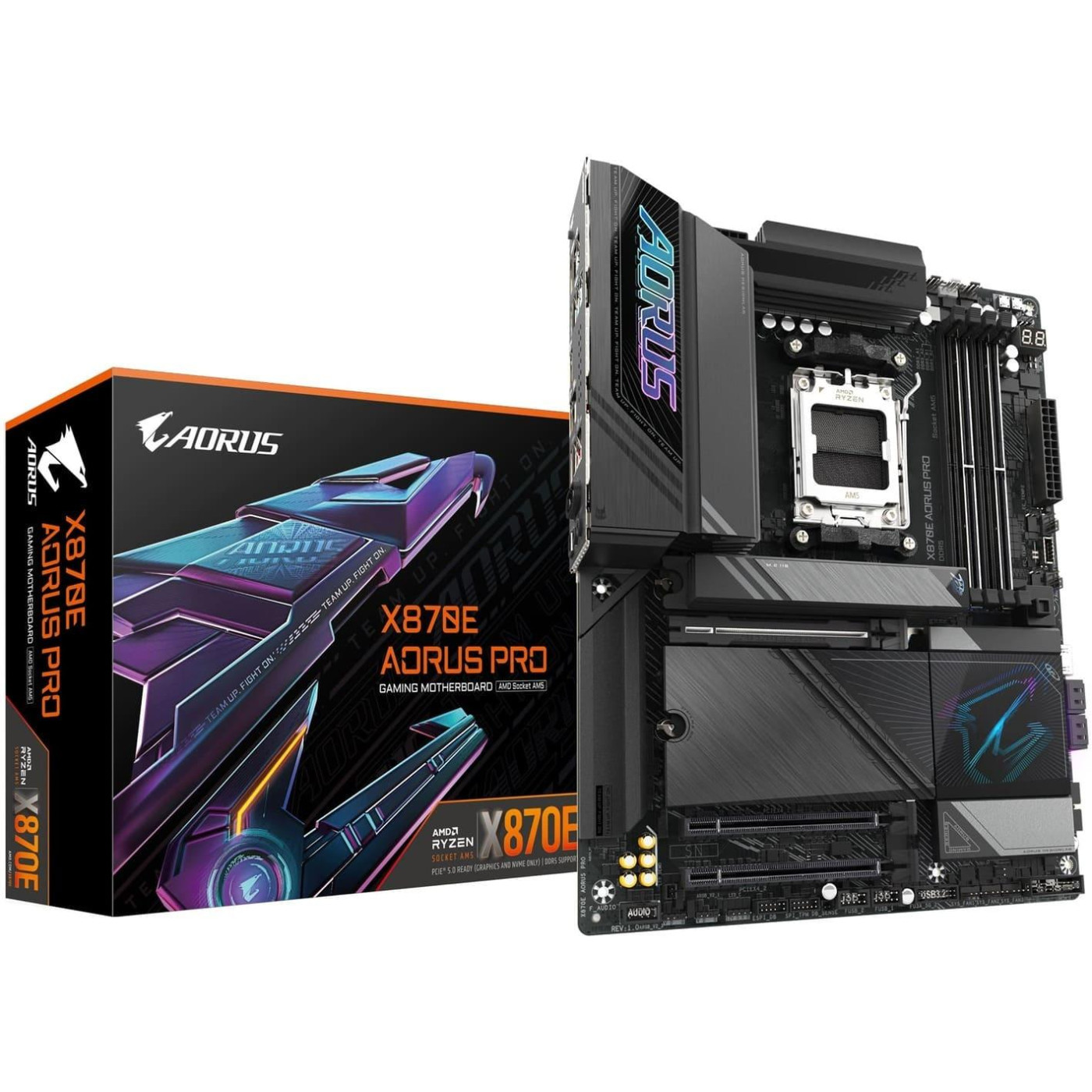 Материнская плата GIGABYTE X870E AORUS PRO (X870E AORUS PRO) (Socket AM5, AMD X870E, ATX) Б/у