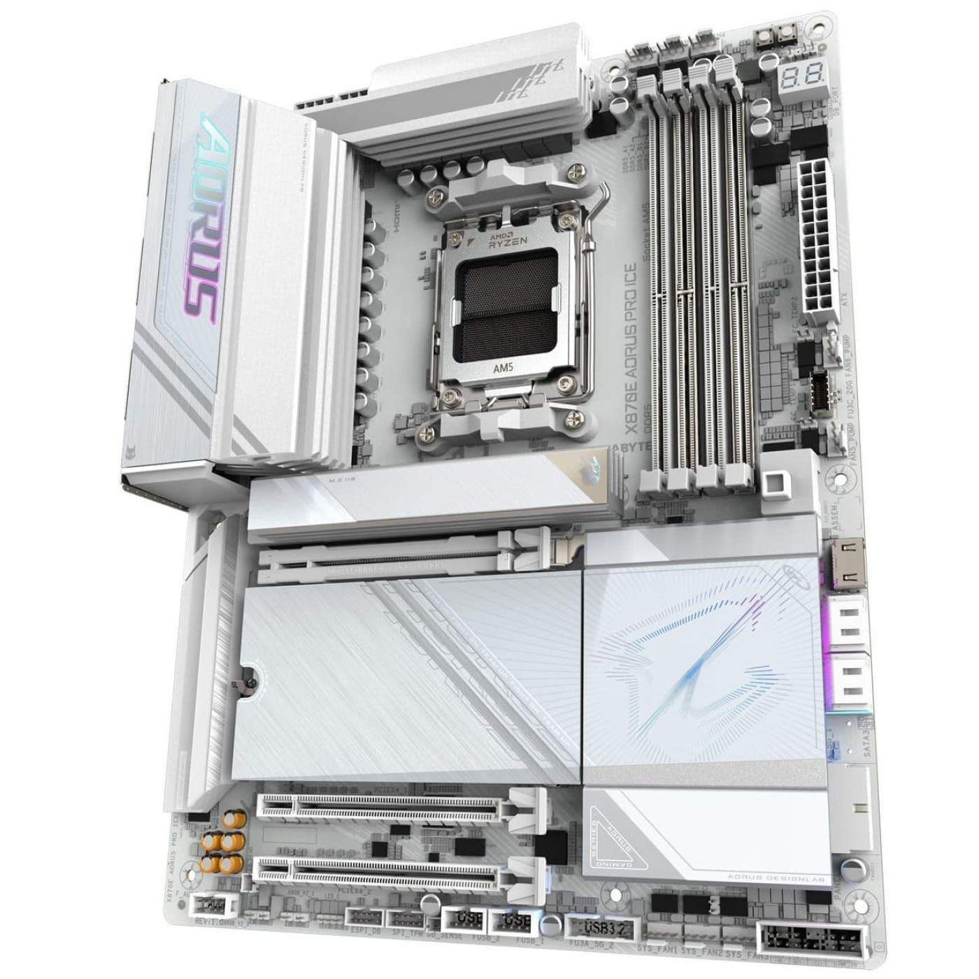 Материнська плата Gigabyte X870E AORUS PRO ICE (X870E AORUS PRO ICE) (Socket AM5, AMD X870E, ATX)