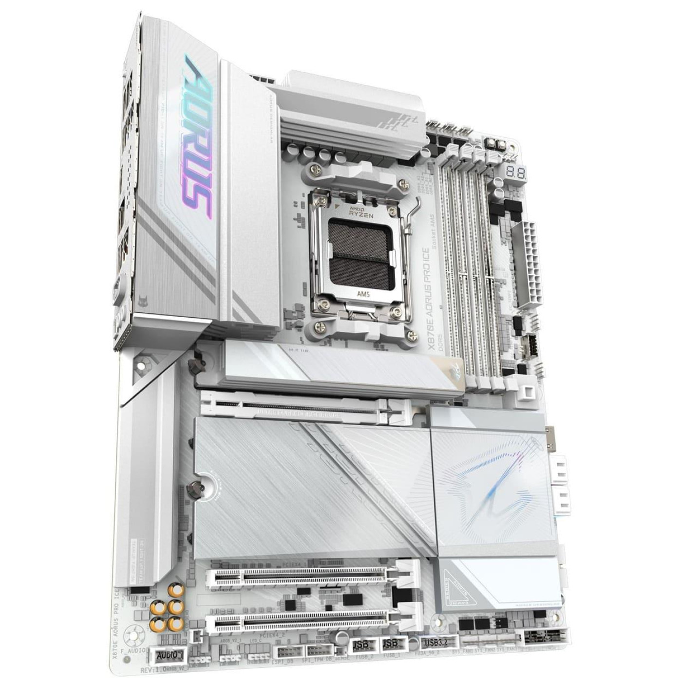 Материнська плата Gigabyte X870E AORUS PRO ICE (X870E AORUS PRO ICE) (Socket AM5, AMD X870E, ATX)