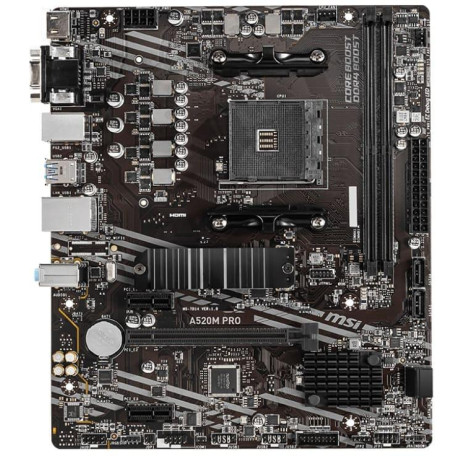 Материнська плата MSI A520M Pro (A520M Pro) (Socket AM4, AMD A520, Micro-ATX)