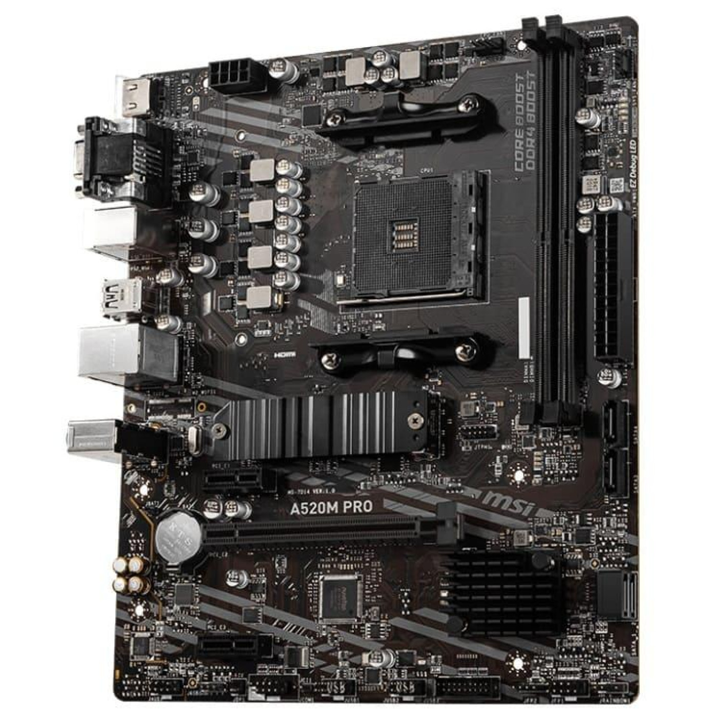 Материнська плата MSI A520M Pro (A520M Pro) (Socket AM4, AMD A520, Micro-ATX) Б/в