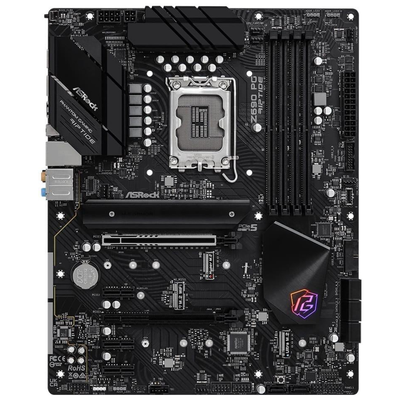 Материнська плата AsRock Z690 PG RIPTIDE (Z690 PG RIPTIDE) (Socket 1700, Intel Z690, ATX) Б/в