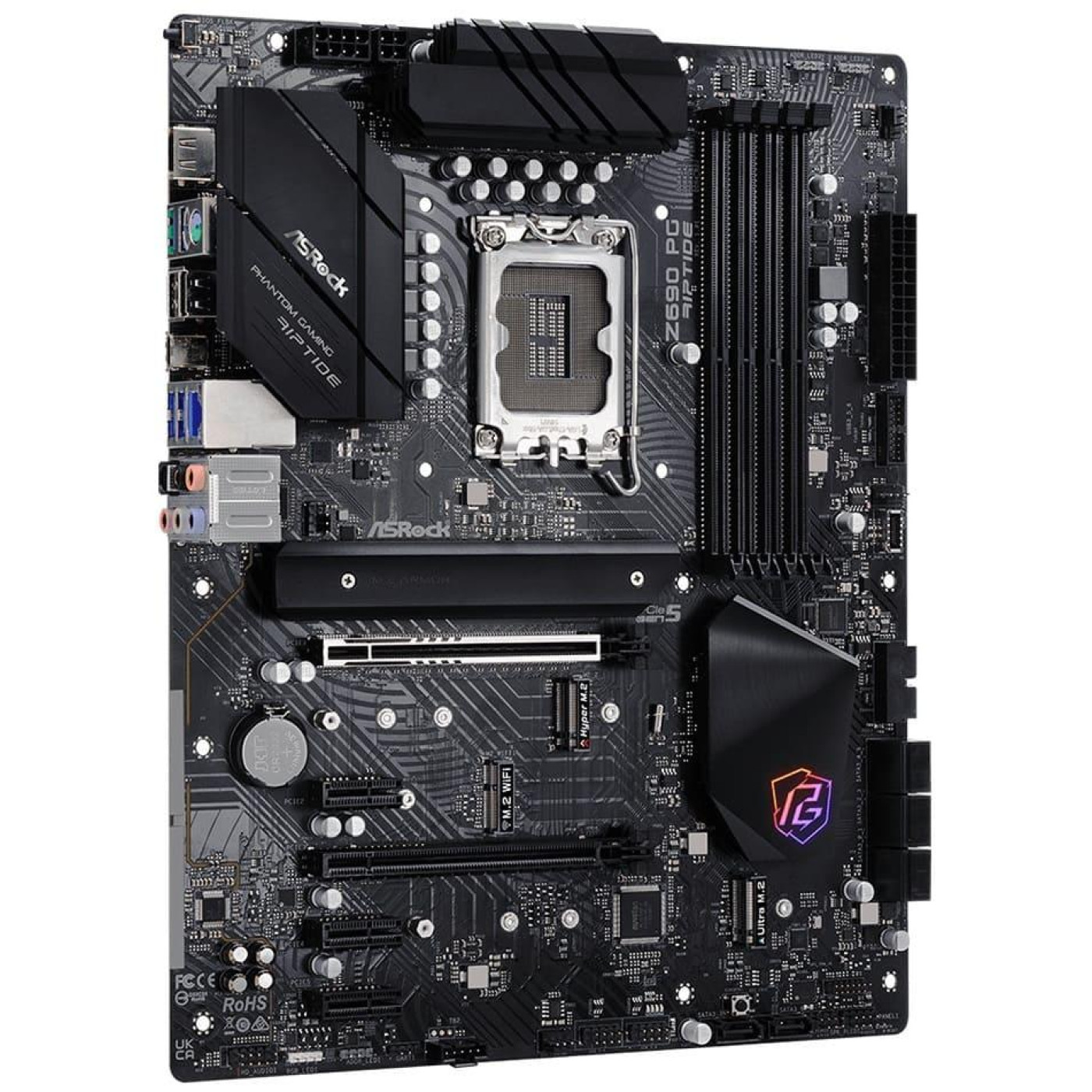 Материнська плата AsRock Z690 PG RIPTIDE (Z690 PG RIPTIDE) (Socket 1700, Intel Z690, ATX) Б/в