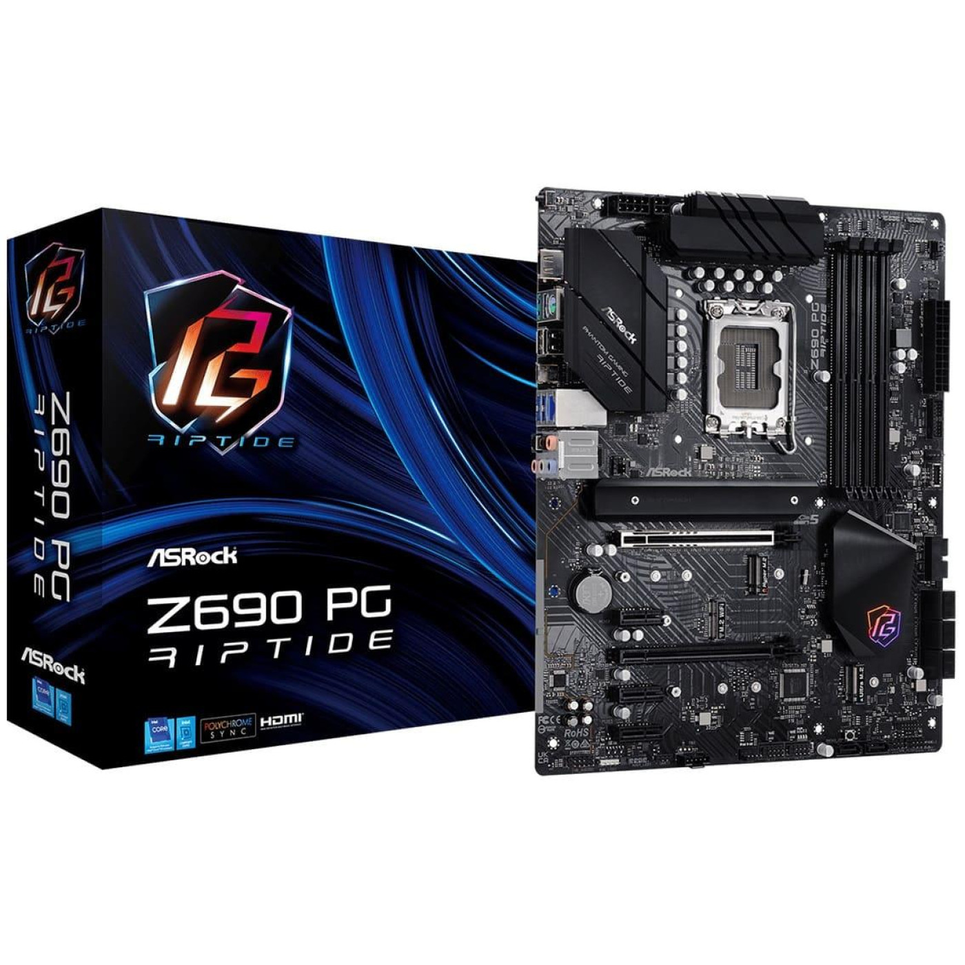 Материнська плата AsRock Z690 PG RIPTIDE (Z690 PG RIPTIDE) (Socket 1700, Intel Z690, ATX) Б/в