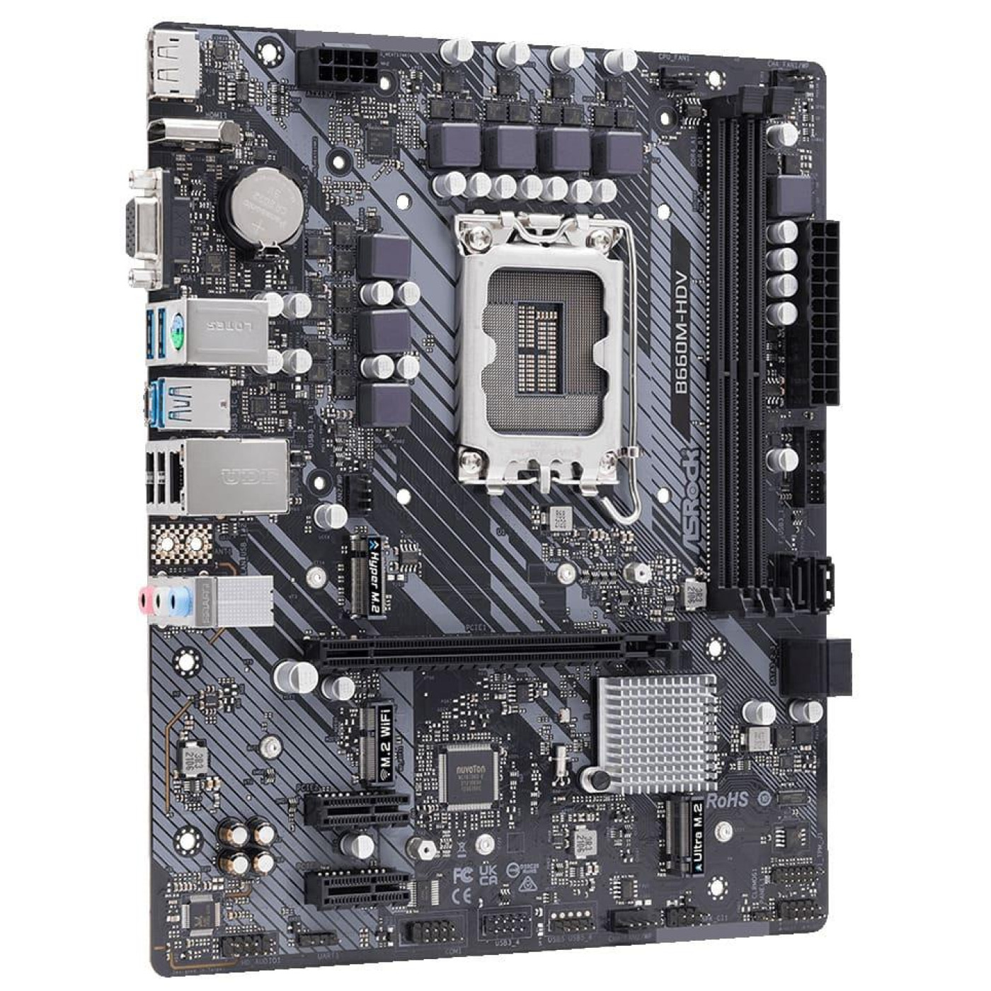Материнська плата AsRock B660M-HDV (B660M-HDV) (Socket 1700, Intel B660, Micro-ATX) Б/в