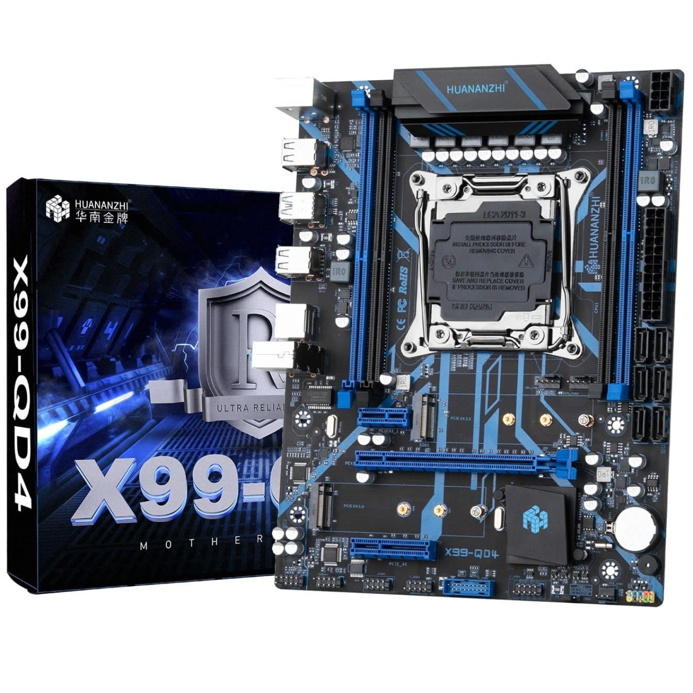 Материнська плата Huananzhi Gaming X99-QD4 (Gaming X99-QD4) (Socket 2011 v3, Intel X99, Micro-ATX)