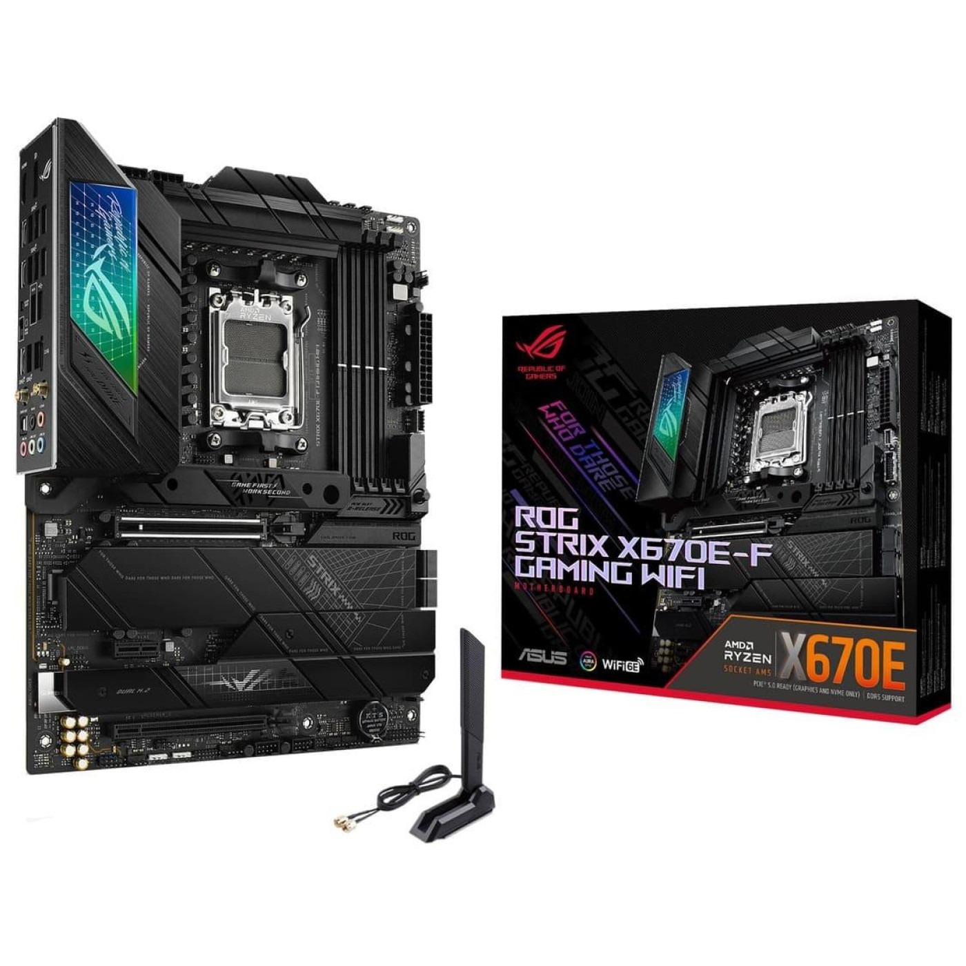 Материнская плата ASUS ROG STRIX X670E-F GAMING WIFI (ROG STRIX X670E-F GAMING WIFI) (Socket AM5, AMD X670, ATX) Б/у