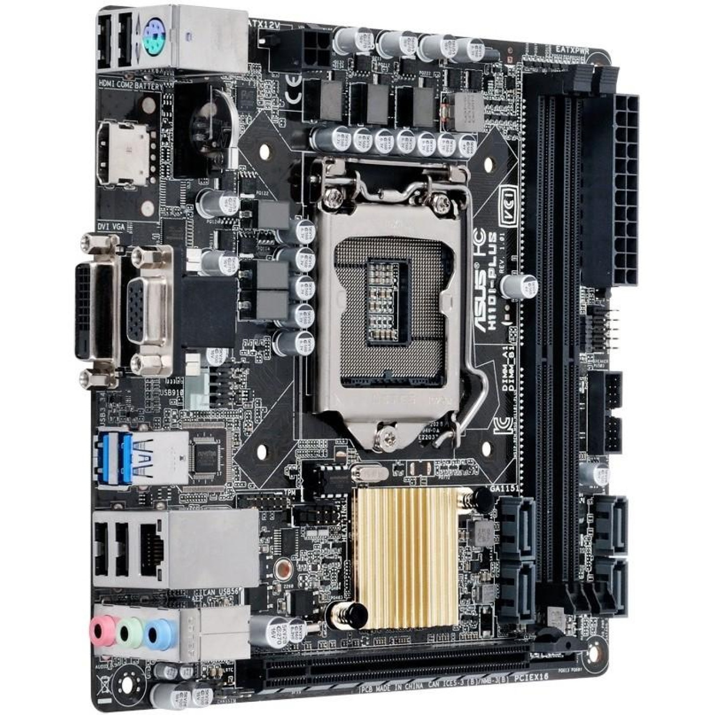 Материнська плата ASUS H110I-PLUS (H110I-PLUS) (Socket 1151, Intel H110, Mini-ITX) Б/в,U1