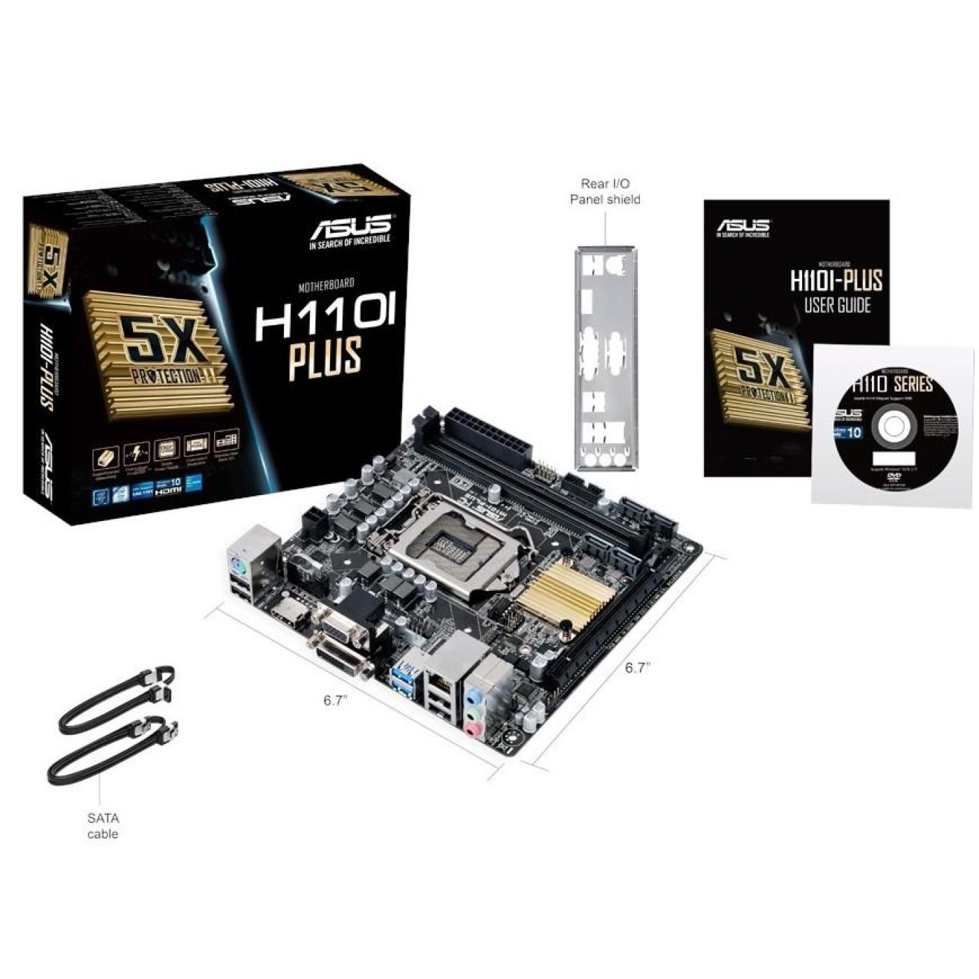 Материнська плата ASUS H110I-PLUS (H110I-PLUS) (Socket 1151, Intel H110, Mini-ITX) Б/в,U1