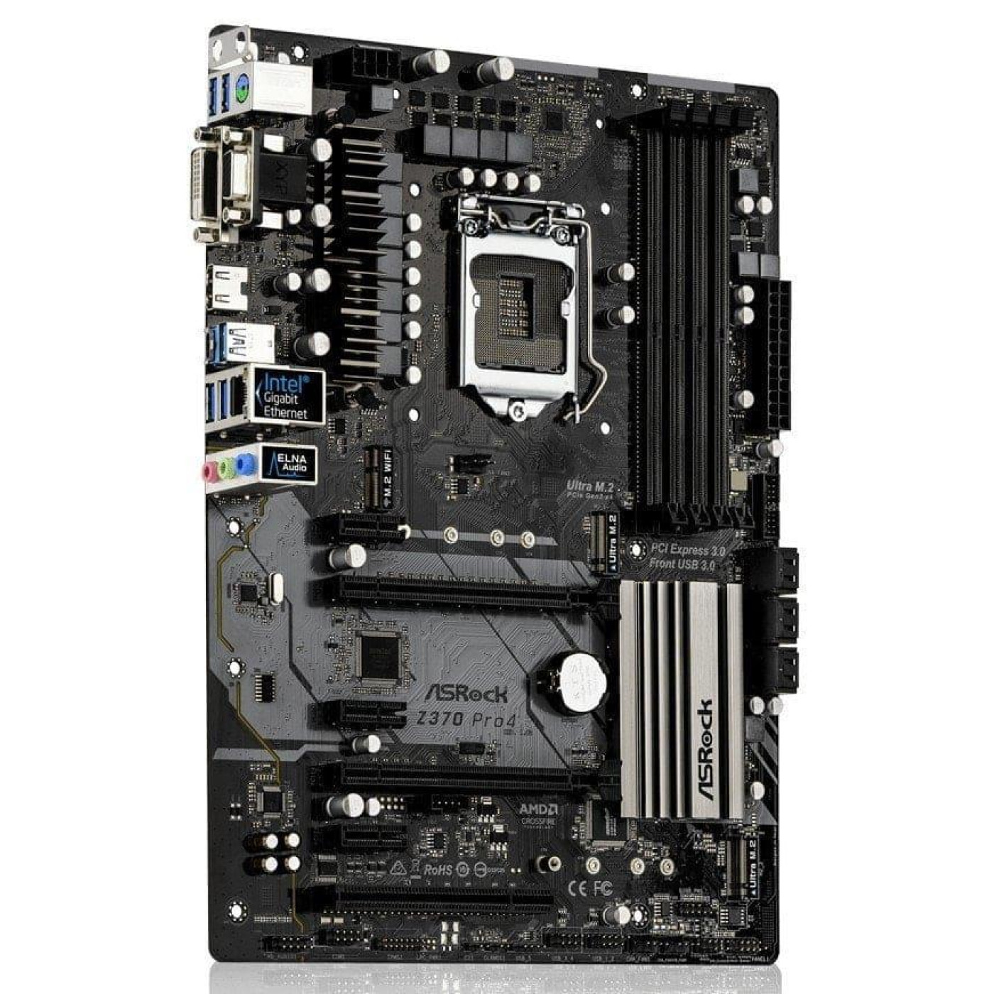 Материнська плата AsRock Z370 Pro4 (Z370 Pro4) (Socket 1151 v2, Intel Z370, ATX) Б/в