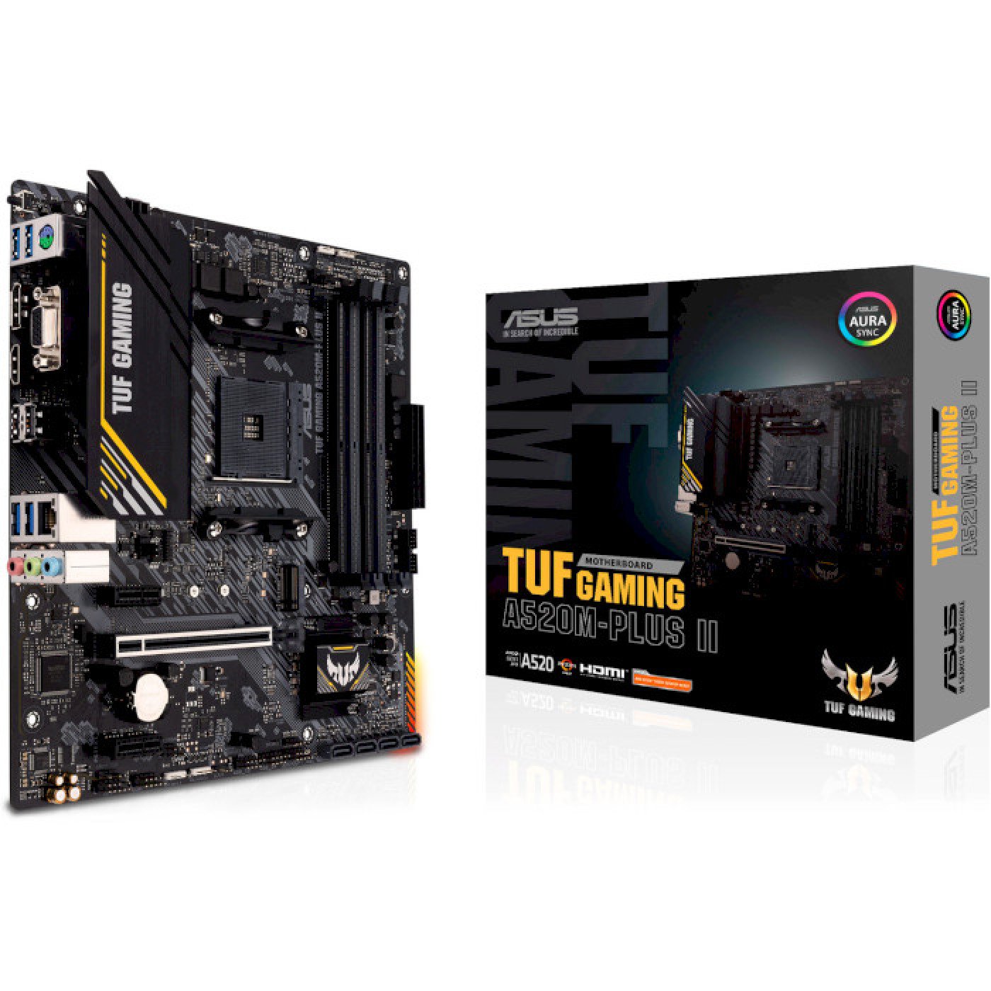 Материнская плата ASUS TUF Gaming A520M-Plus II (TUF Gaming A520M-Plus II) (Socket AM4, AMD A520, Micro-ATX)