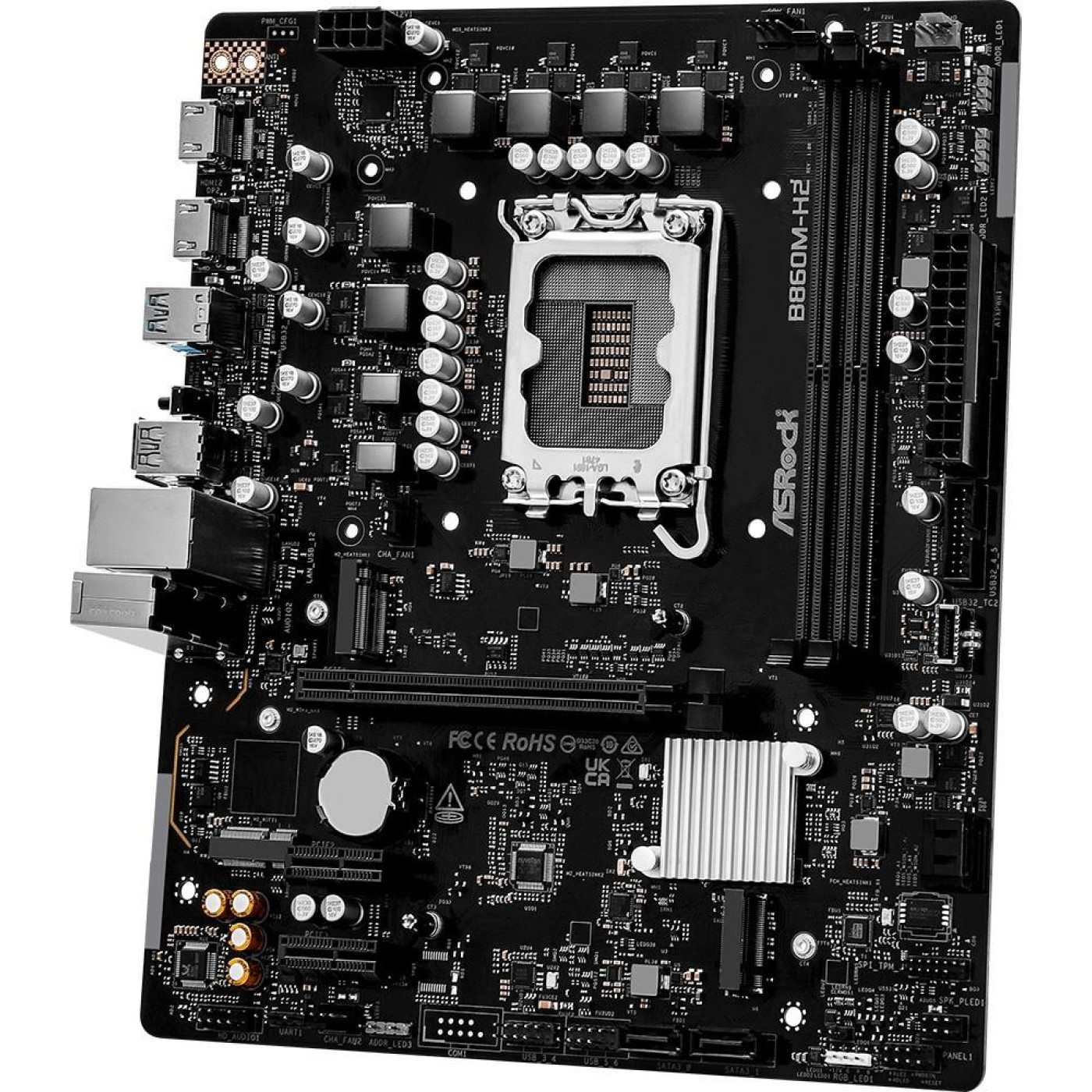 Материнська плата ASRock B860M-H2 (B860M-H2) (Socket 1851, Intel B860, Micro-ATX)