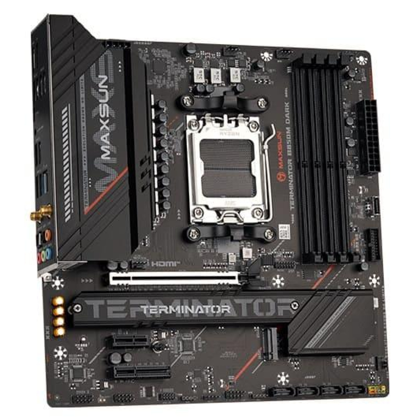Материнская плата Maxsun Terminator B850M DARK WIFI (MS-Terminator B850M DARK WIFI) (Socket AM5, AMD B850, Micro-ATX)