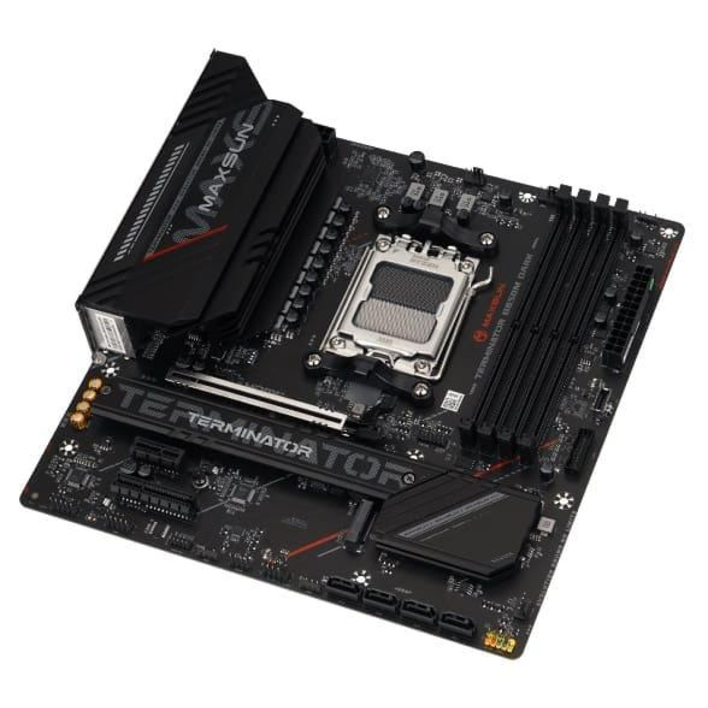 Материнская плата Maxsun Terminator B850M DARK WIFI (MS-Terminator B850M DARK WIFI) (Socket AM5, AMD B850, Micro-ATX)