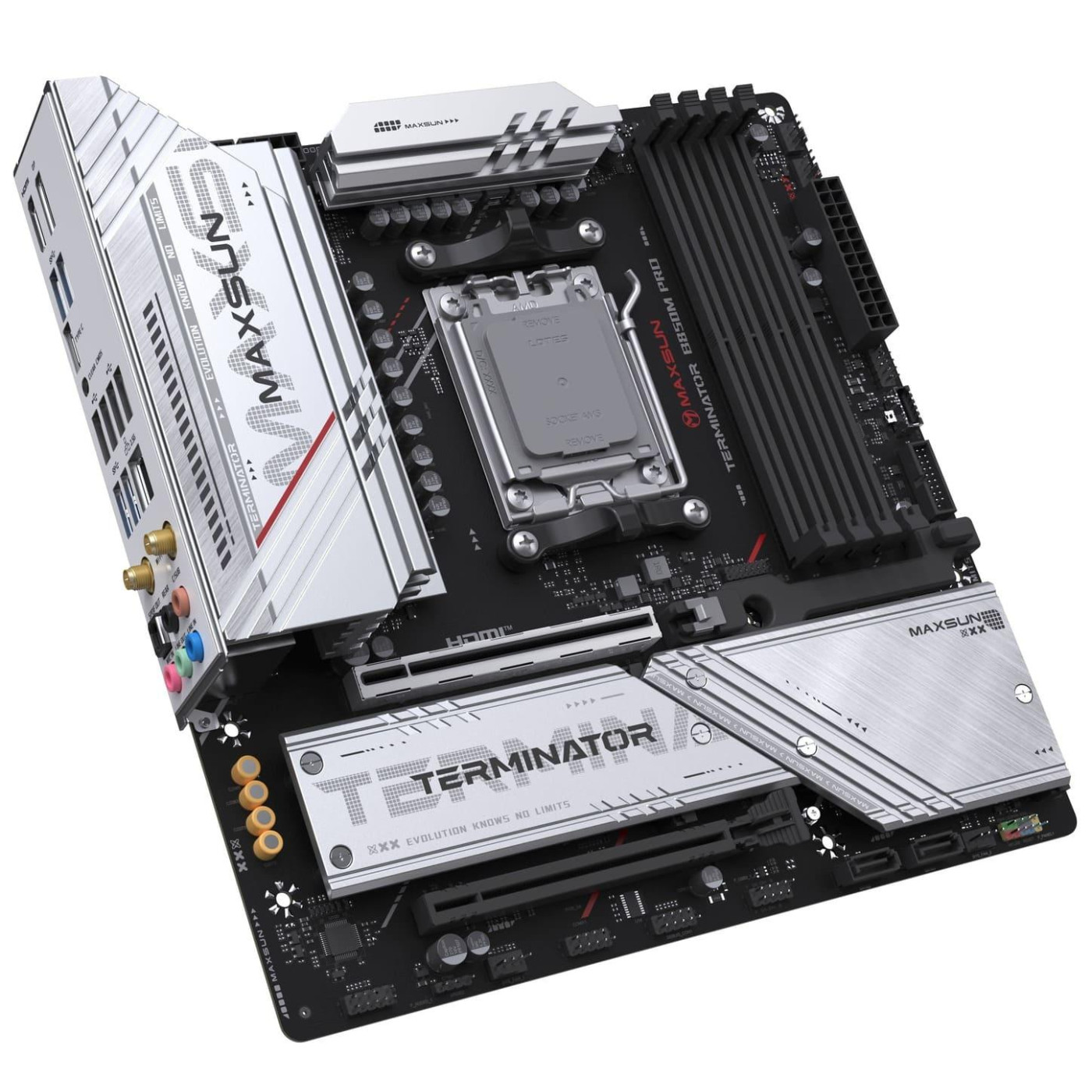 Материнская плата Maxsun Terminator B850M PRO WIFI (MS-Terminator B850M PRO WIFI) (Socket AM5, AMD B850, Micro-ATX)