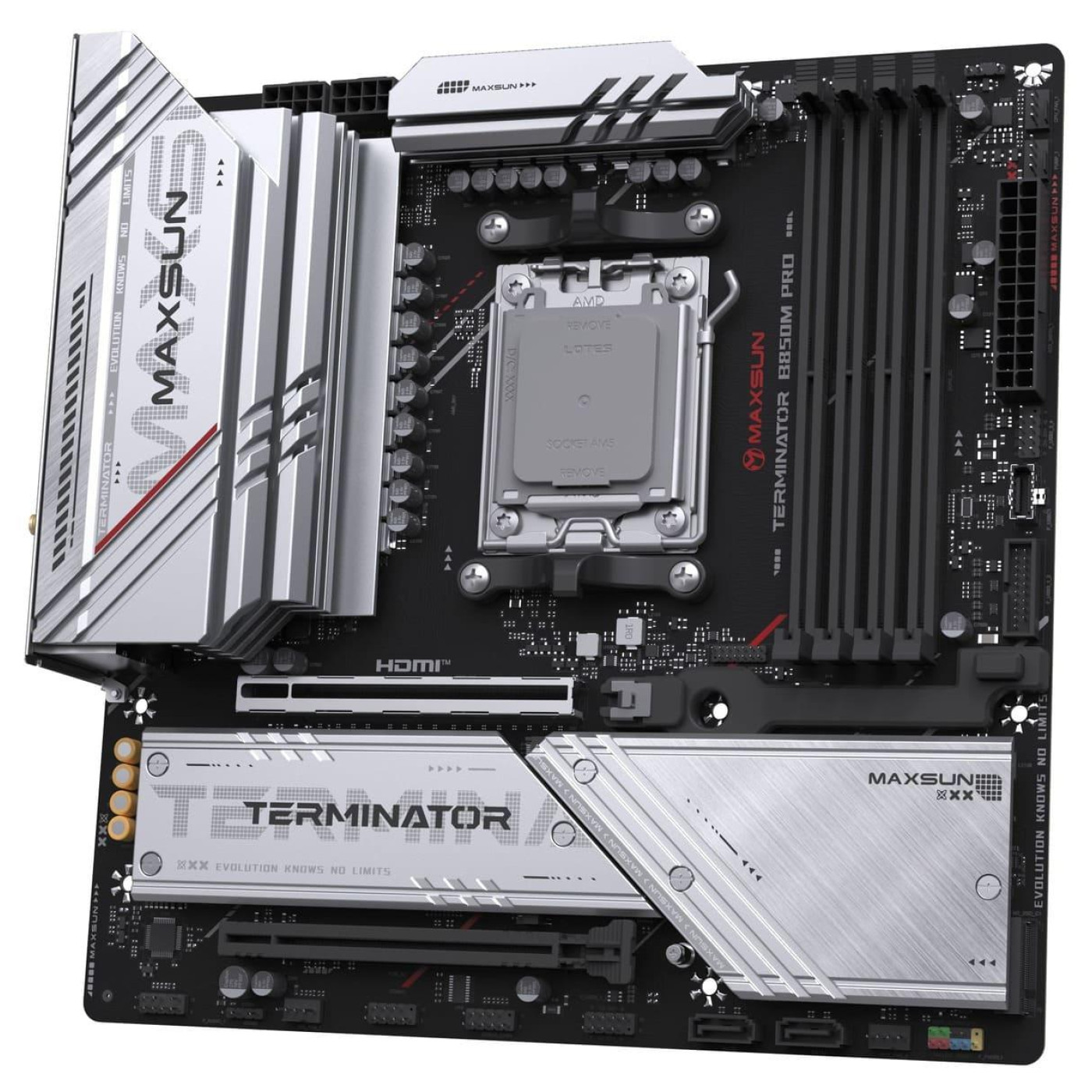 Материнская плата Maxsun Terminator B850M PRO WIFI (MS-Terminator B850M PRO WIFI) (Socket AM5, AMD B850, Micro-ATX)