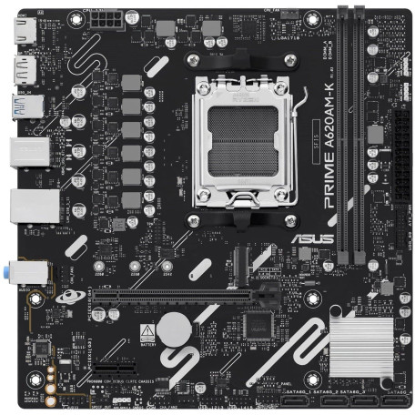 Материнська плата ASUS PRIME A620AM-K (PRIME A620AM-K) (Socket AM5, AMD A620A, Micro-ATX) U1