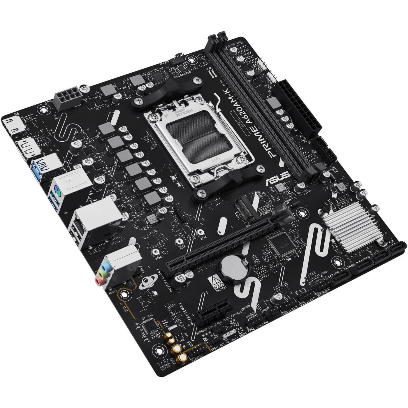 Материнская плата ASUS PRIME A620AM-K (PRIME A620AM-K) (Socket AM5, AMD A620A, Micro-ATX) U2