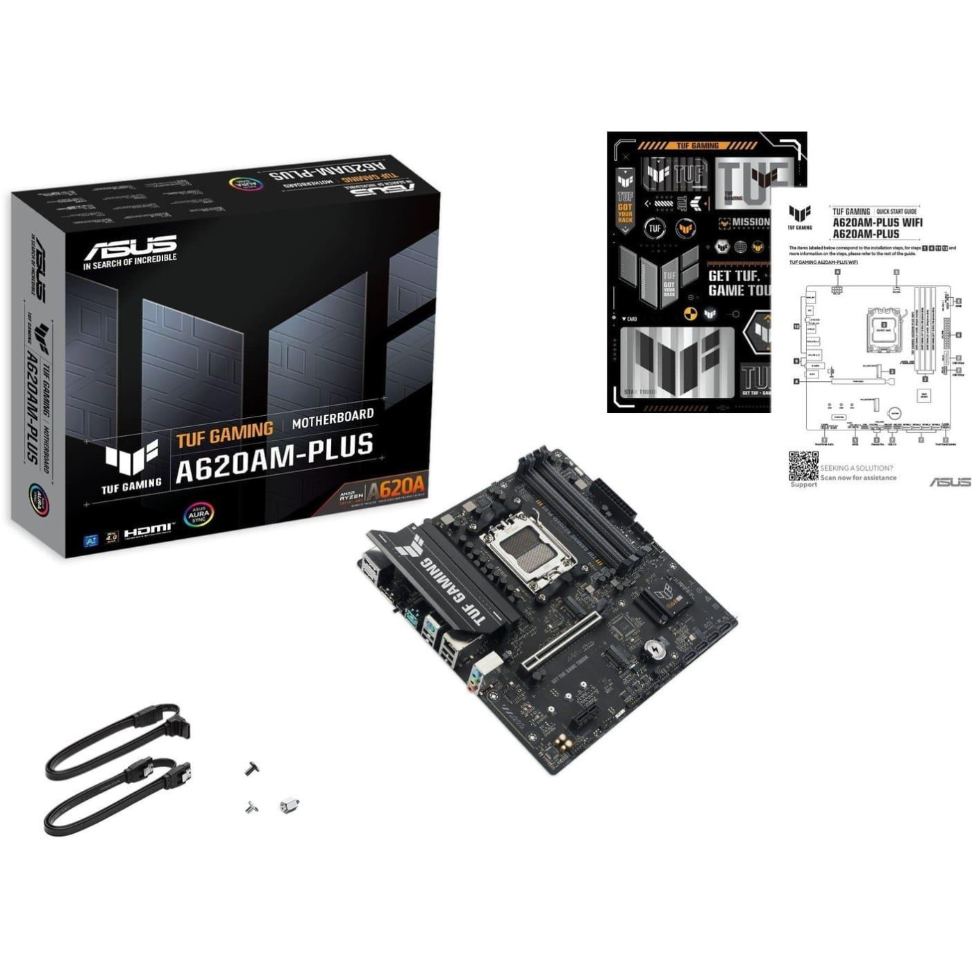 Материнська плата ASUS TUF GAMING A620AM-PLUS (TUF GAMING A620AM-PLUS) (Socket AM5, AMD A620A, Micro-ATX)