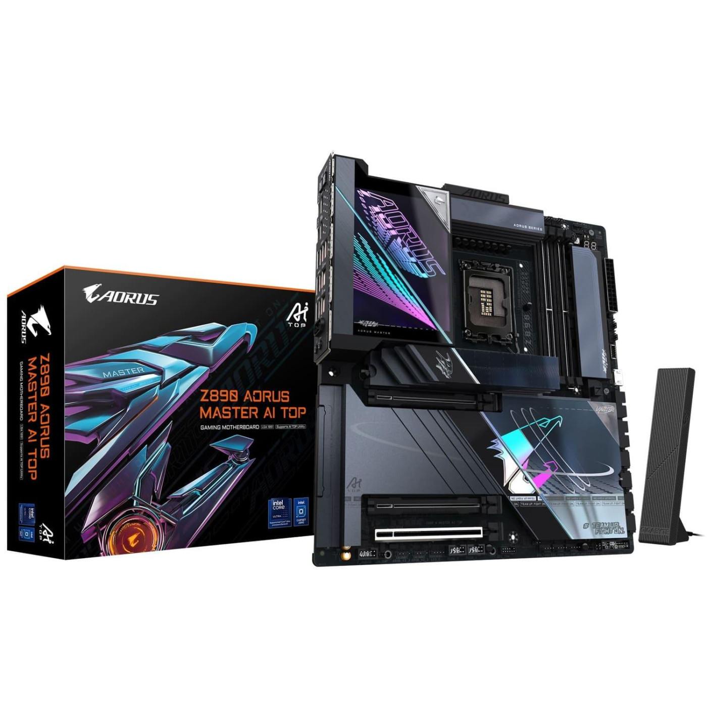 Материнська плата Gigabyte Z890 AORUS MASTER AI TOP (Z890 AORUS MASTER AI TOP) (Socket 1851, Intel Z890, ATX)