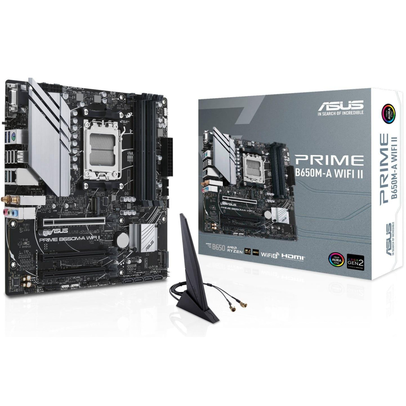 Материнская плата ASUS PRIME B650M-A WIFI II (PRIME B650M-A WIFI II) (Socket AM5, AMD B650, Micro-ATX) U1