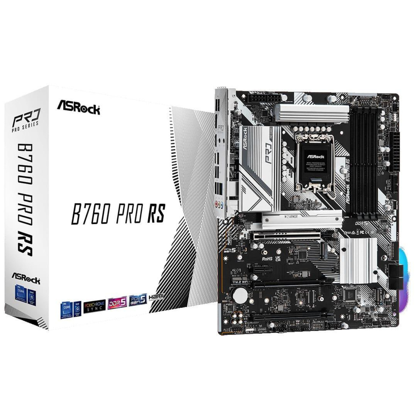 Материнська плата AsRock B760 PRO RS (B760 PRO RS) (Socket 1700, Intel B760, ATX)