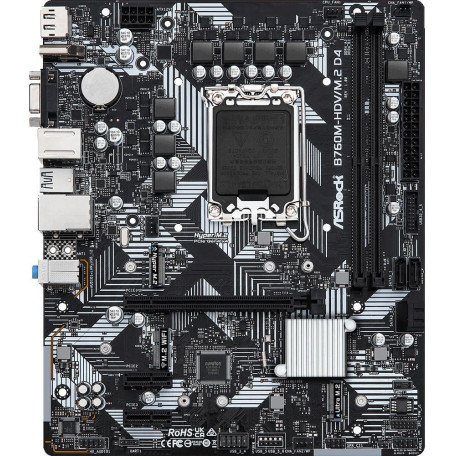 Материнська плата AsRock B760M-HDV/M.2 D4 (B760M-HDV/M.2 D4) (Socket 1700, Intel B760, Micro-ATX)