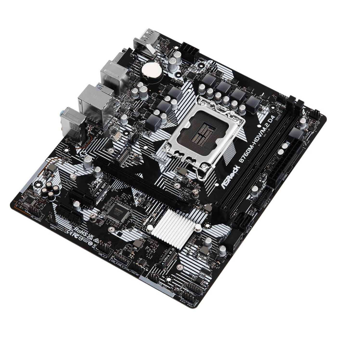 Материнская плата AsRock B760M-HDV/M.2 D4 (B760M-HDV/M.2 D4) (Socket 1700, Intel B760, Micro-ATX)