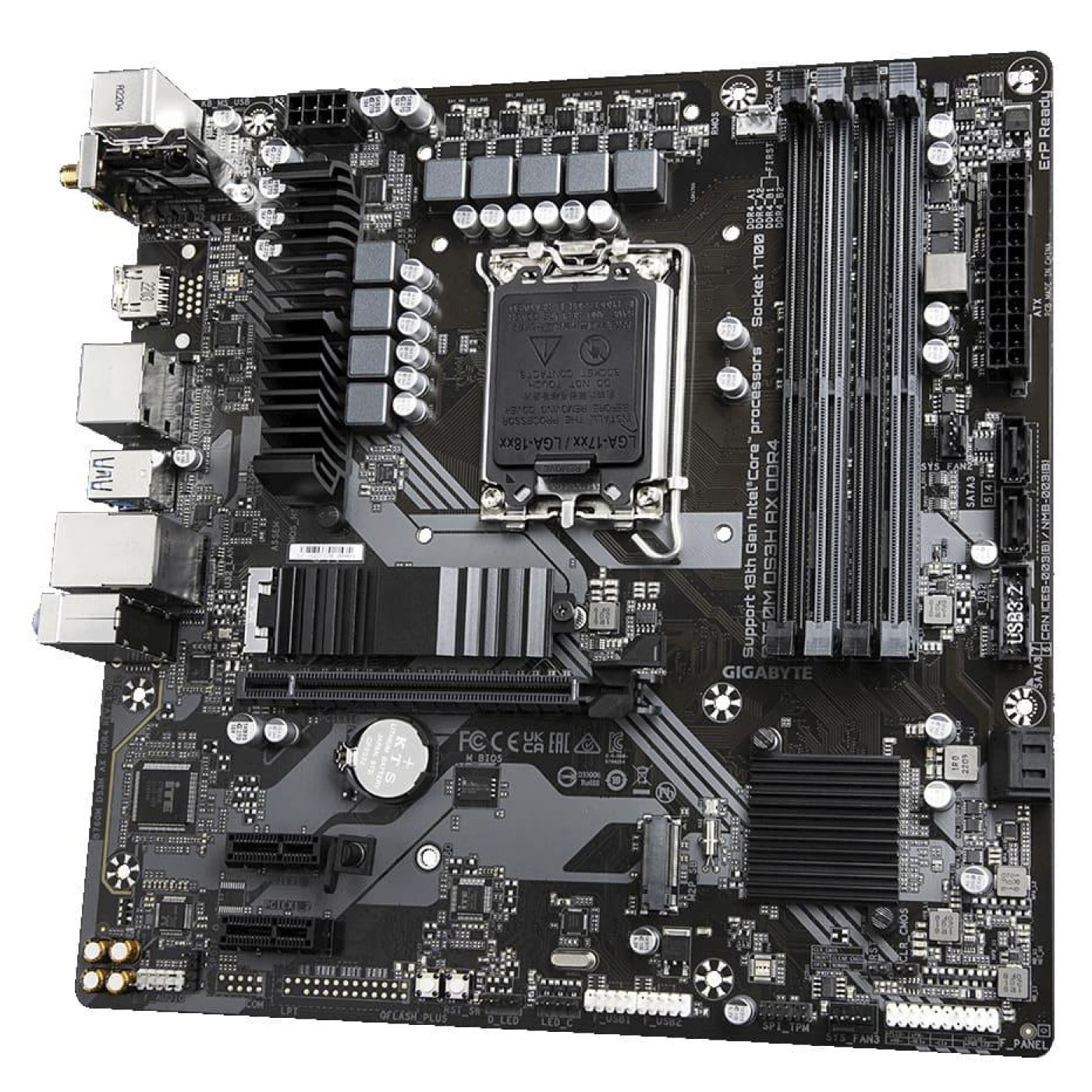 Материнська плата Gigabyte B760M DS3H AX DDR4 (B760M DS3H AX DDR4) (Socket 1700, Intel B760, Micro-ATX)