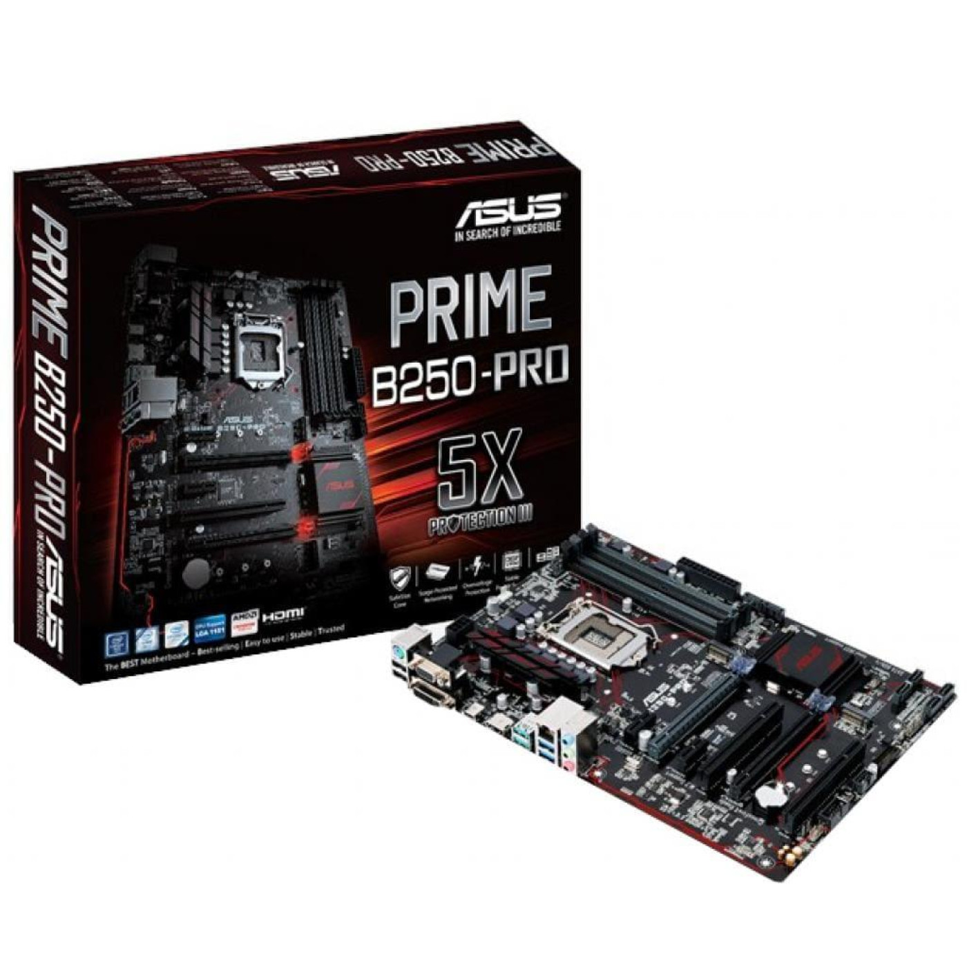 Материнська плата ASUS Prime B250-PRO (Prime B250-PRO) (Socket 1151, Intel B250, ATX) Б/в,U1