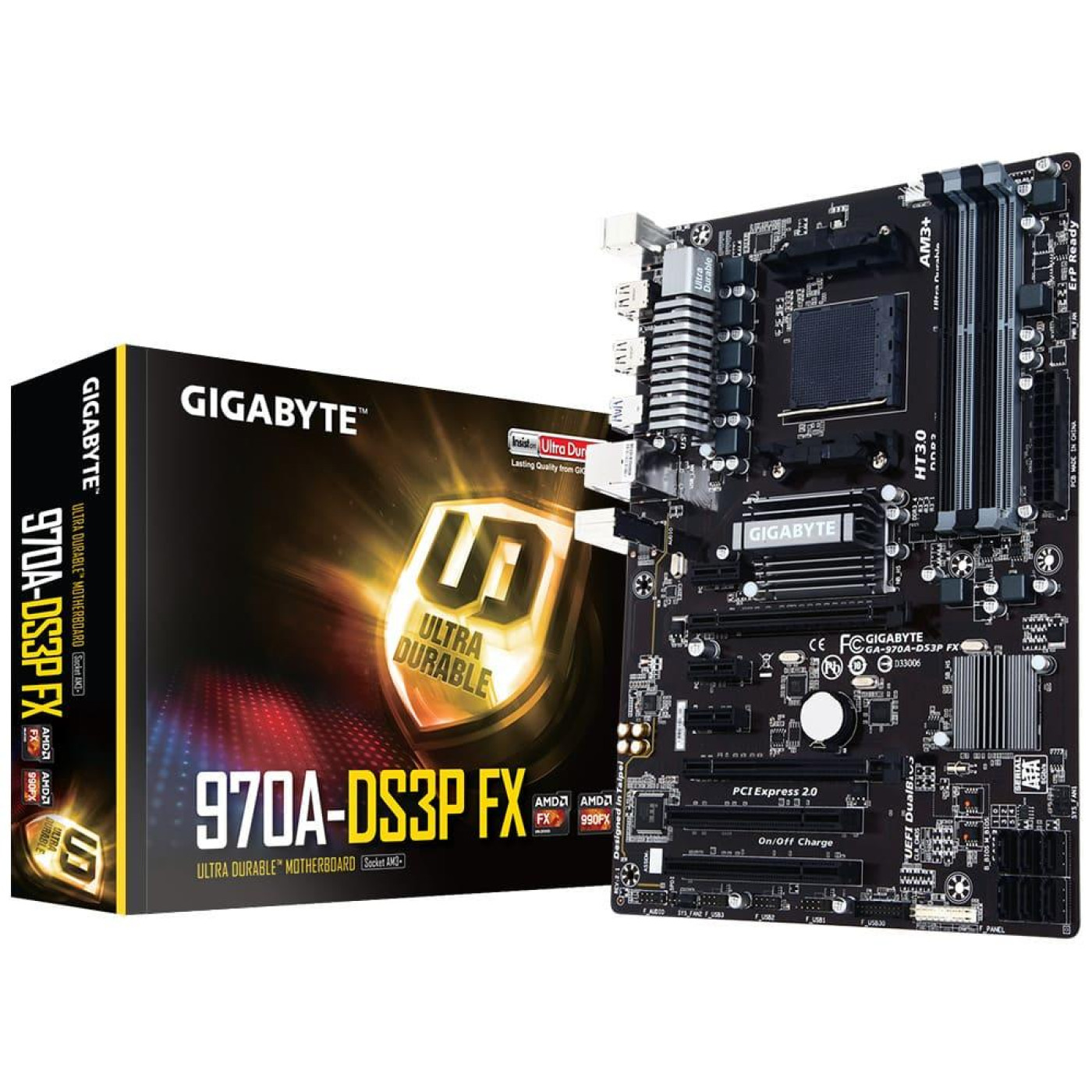 Материнская плата Gigabyte GA-970A-DS3P FX (GA-970A-DS3P FX) (Socket AM3+, AMD 990FX, ATX) Б/у