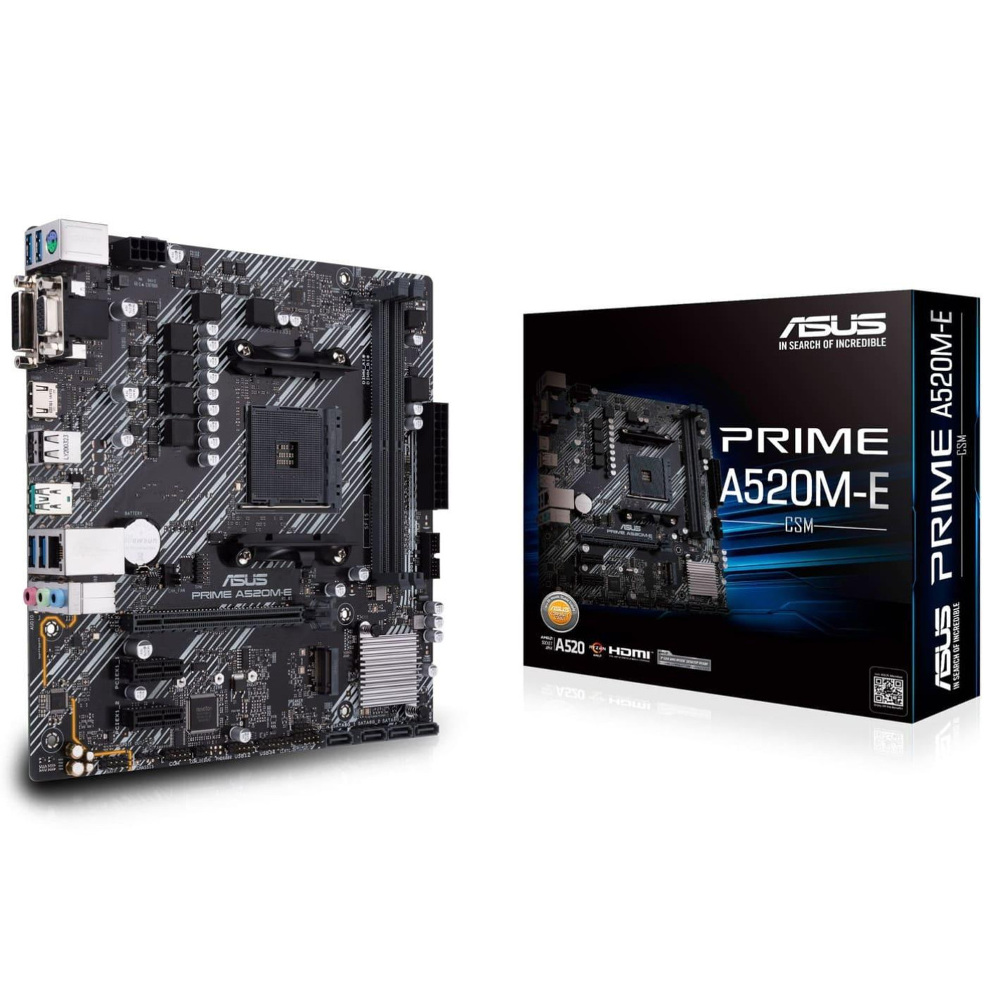 Материнская плата ASUS PRIME A520M-E/CSM (PRIME A520M-E/CSM) (Socket AM4, AMD A520, Micro-ATX)