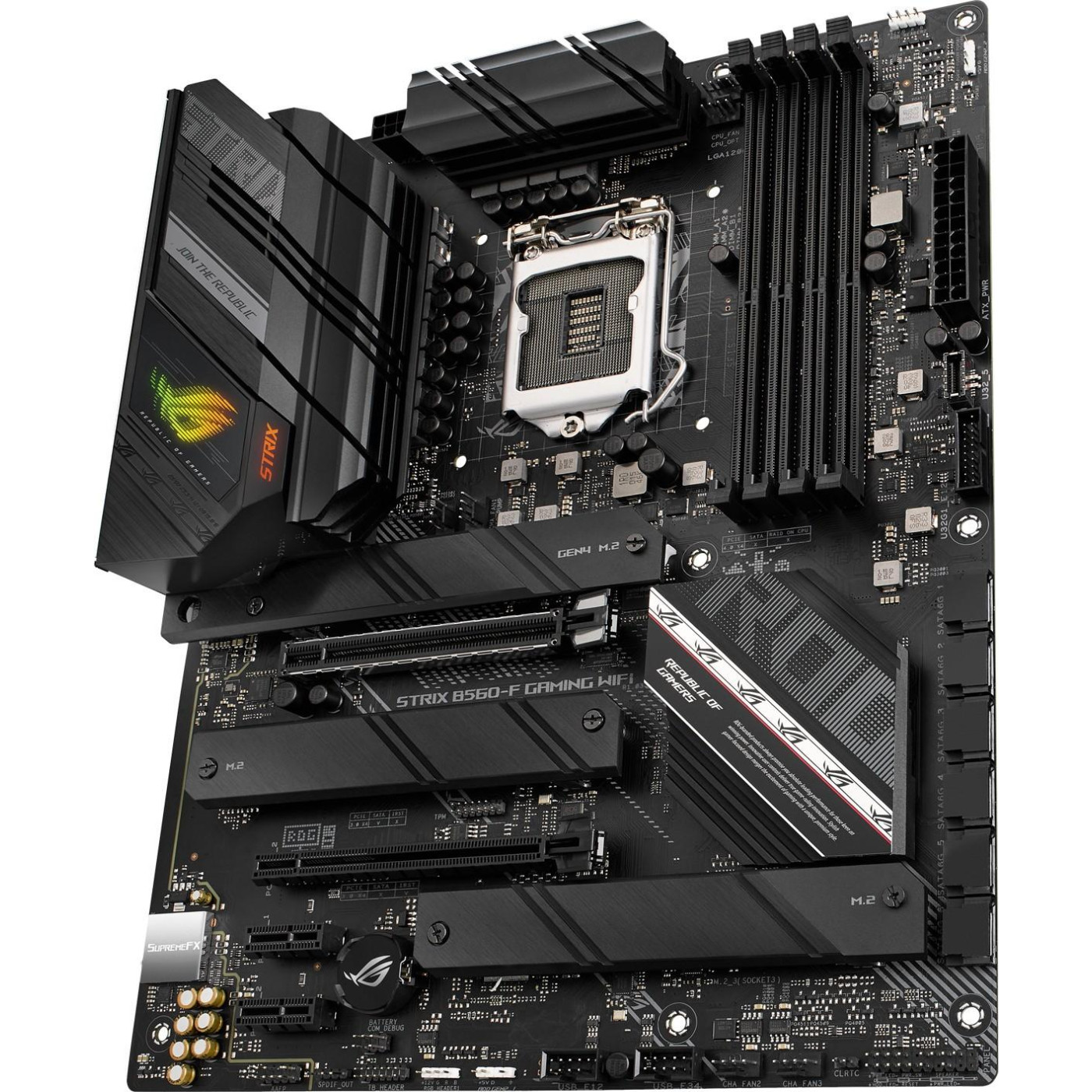 Материнська плата ASUS ROG STRIX B560-F Gaming WIFI (ROG STRIX B560-F GAMING WIFI) (Socket 1200, Intel B560, ATX) Б/в