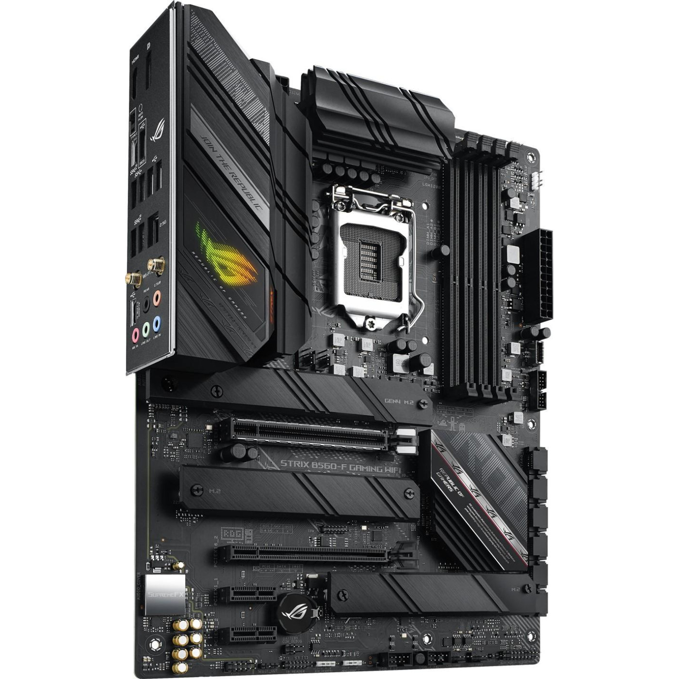 Материнська плата ASUS ROG STRIX B560-F Gaming WIFI (ROG STRIX B560-F GAMING WIFI) (Socket 1200, Intel B560, ATX) Б/в