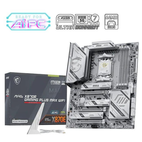 Материнська плата MSI MAG X870E GAMING PLUS MAX WIFI (MAG X870E GAMING PLUS MAX WIFI) (Socket AM5, AMD X870E, ATX)