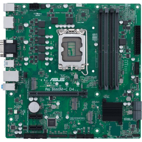Материнська плата ASUS PRO B660M-C D4-CSM (PRO B660M-C D4-CSM) (Socket 1700, Intel B660, Micro-ATX)