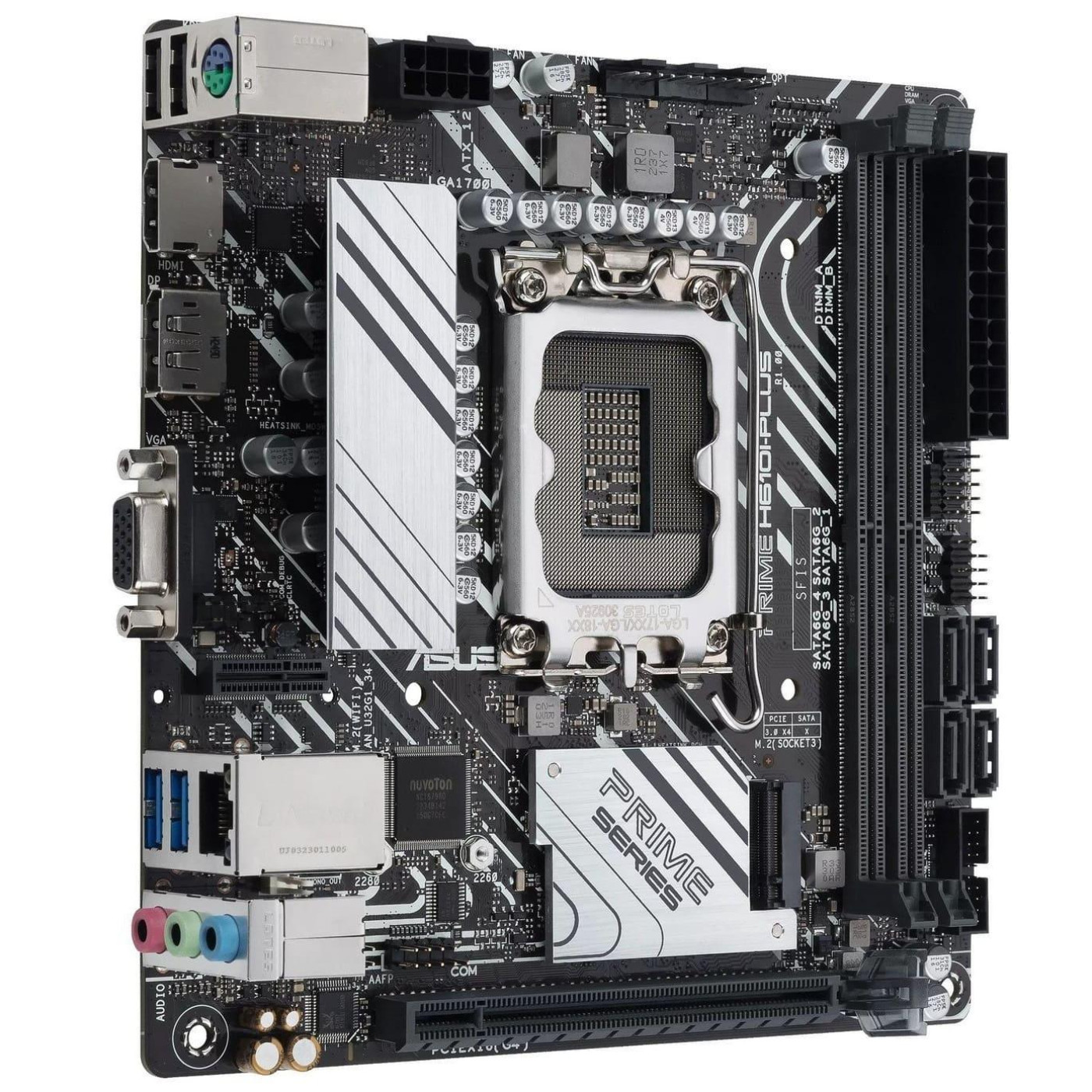 Материнська плата ASUS PRIME H610I-PLUS-CSM (PRIME H610I-PLUS-CSM) (Socket 1700, Intel H610, Mini-ITX)