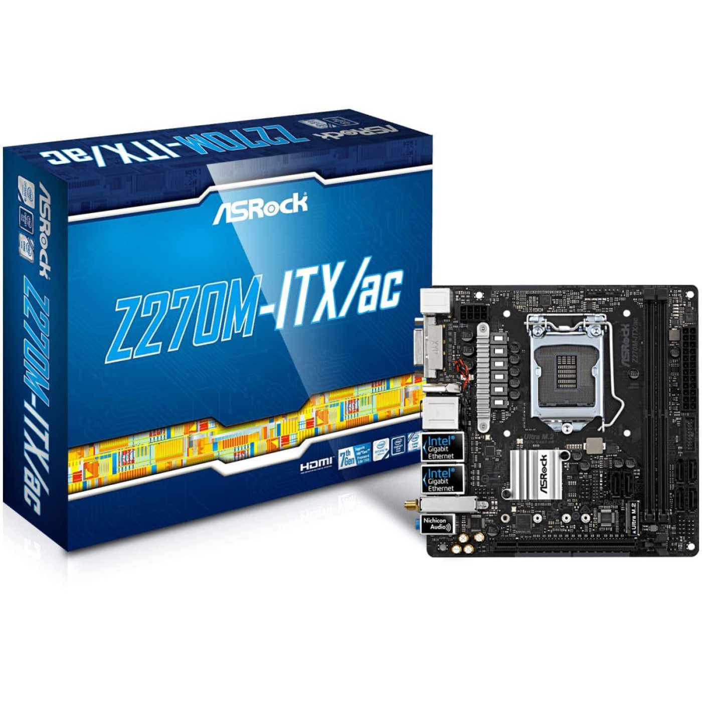 Материнская плата AsRock Z270M-ITX/ac (Z270M-ITX/ac) ( Б/у