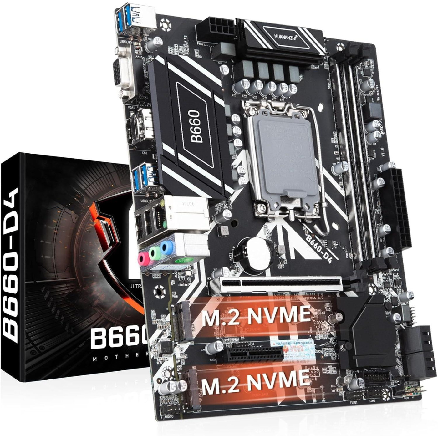 Материнська плата Huananzhi B660-D4 ver1.0 (B660-D4) (Socket 1700, Intel B660, ) Б/в