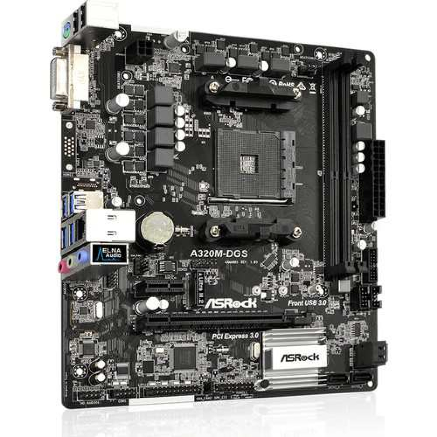 Материнська плата AsRock A320M-DGS (A320M-DGS) (Socket AM4, AMD A320, Micro-ATX) Б/в