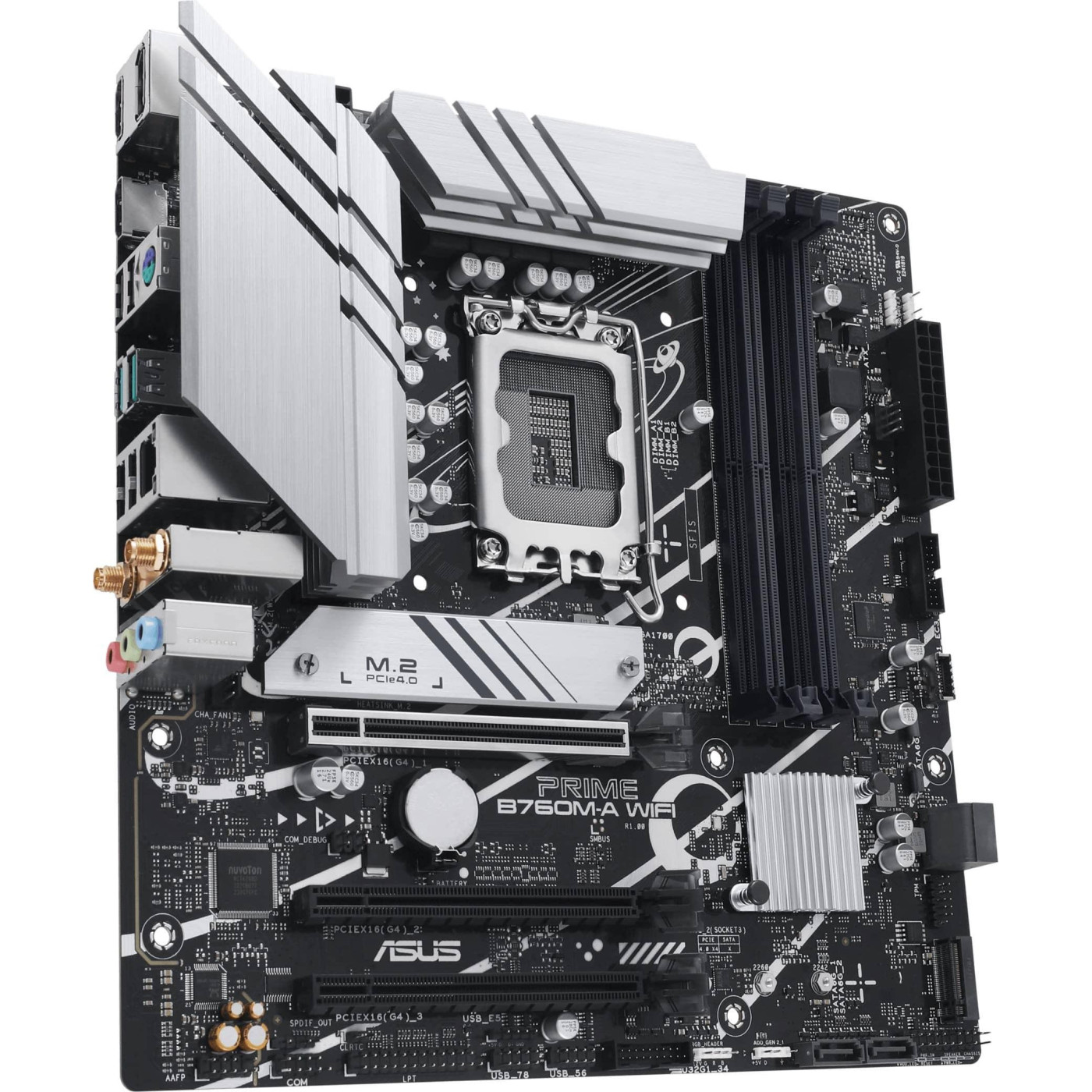 Материнская плата ASUS PRIME B760M-A WIFI (PRIME B760M-A WIFI) (Socket 1700, Intel B760, Micro-ATX)