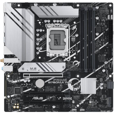 Материнська плата ASUS PRIME B760M-A WIFI (PRIME B760M-A WIFI) (Socket 1700, Intel B760, Micro-ATX)
