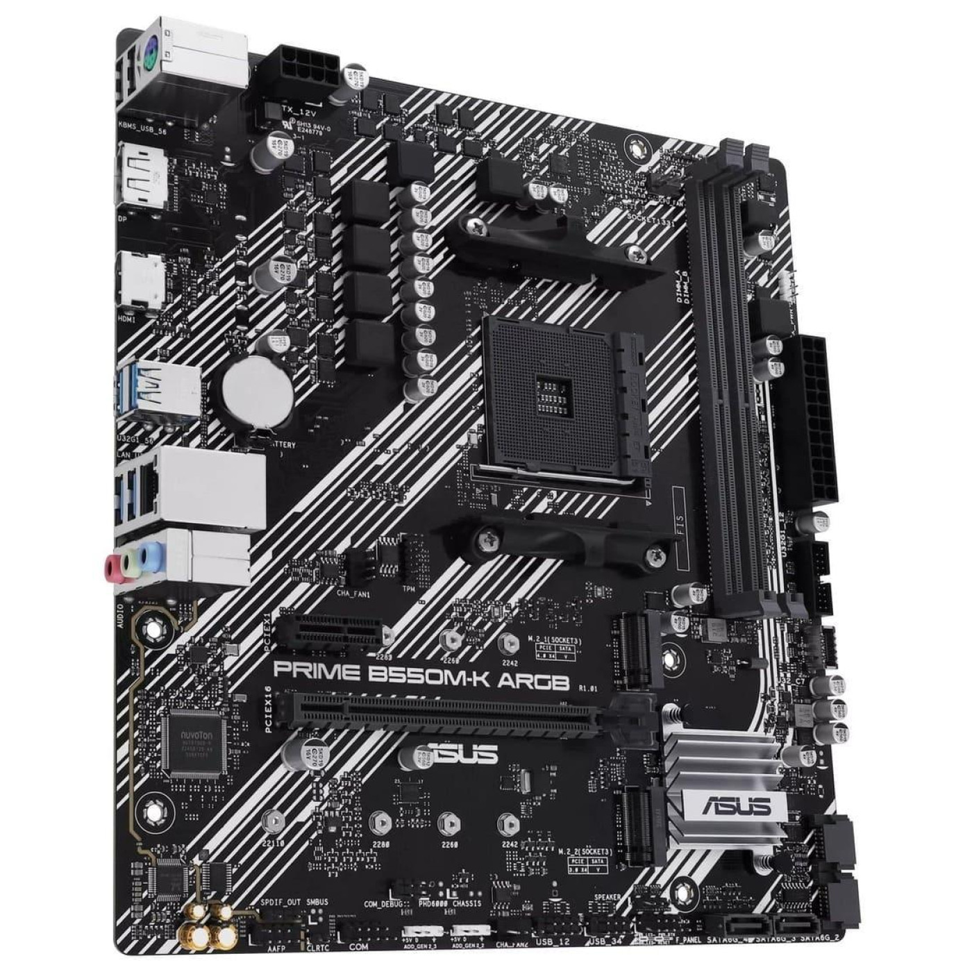 Материнская плата ASUS PRIME B550M-K ARGB (PRIME B550M-K ARGB) (Socket AM4, AMD B550, Micro-ATX)
