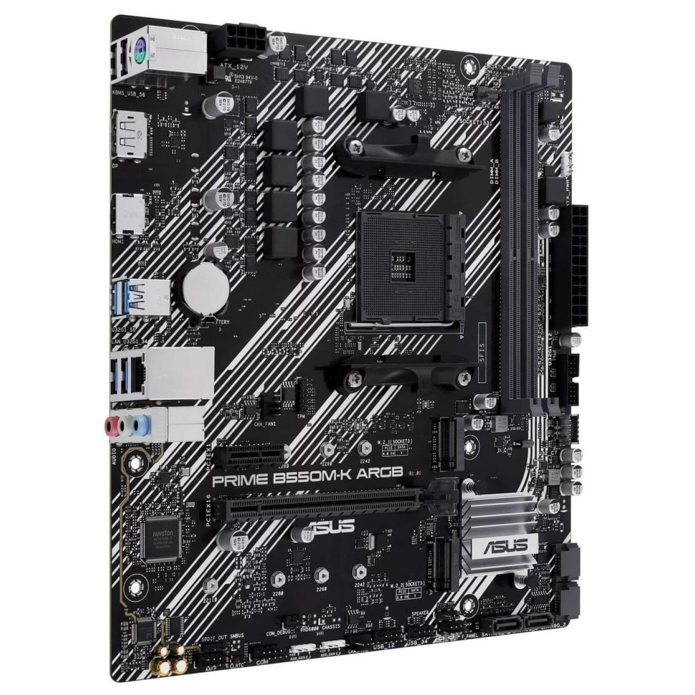 Материнская плата ASUS PRIME B550M-K ARGB (PRIME B550M-K ARGB) (Socket AM4, AMD B550, Micro-ATX)